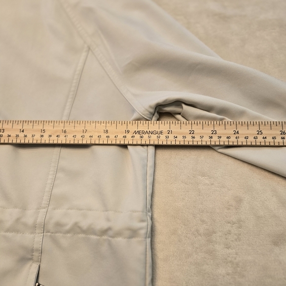 White Zip-Up Rain Coat with Hood - Picture 6 of 8